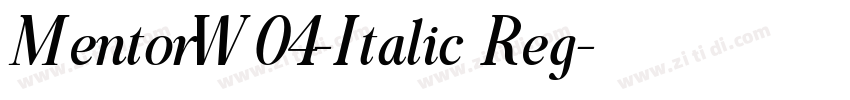 MentorW04-Italic Reg字体转换